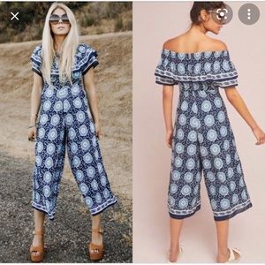 Anthropologie off the shoulder romper